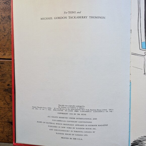 1st Edition Dr. Seuss If I Ran the Zoo 1950 Good Condition Hard Cover - Picture 4 of 10